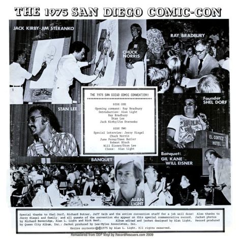 The 1975 San Diego Comic-Con Album Back Cover